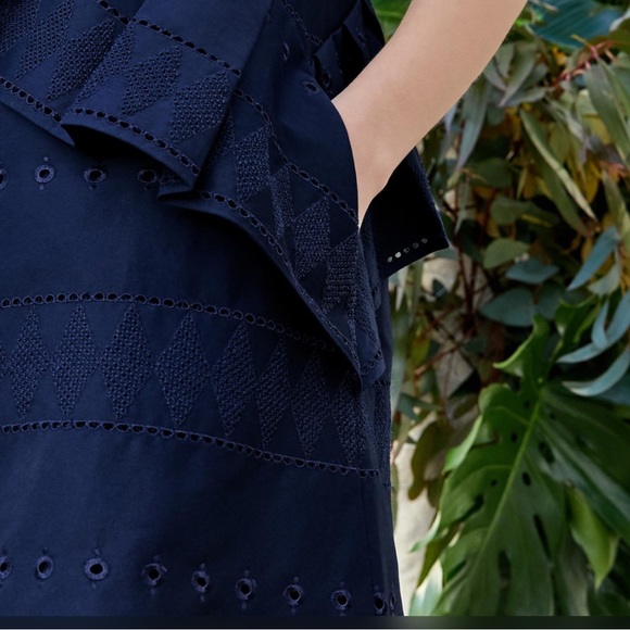 NWOT Ted Baker London A-Line Embroidered Cotton Dress - Picture 5 of 5